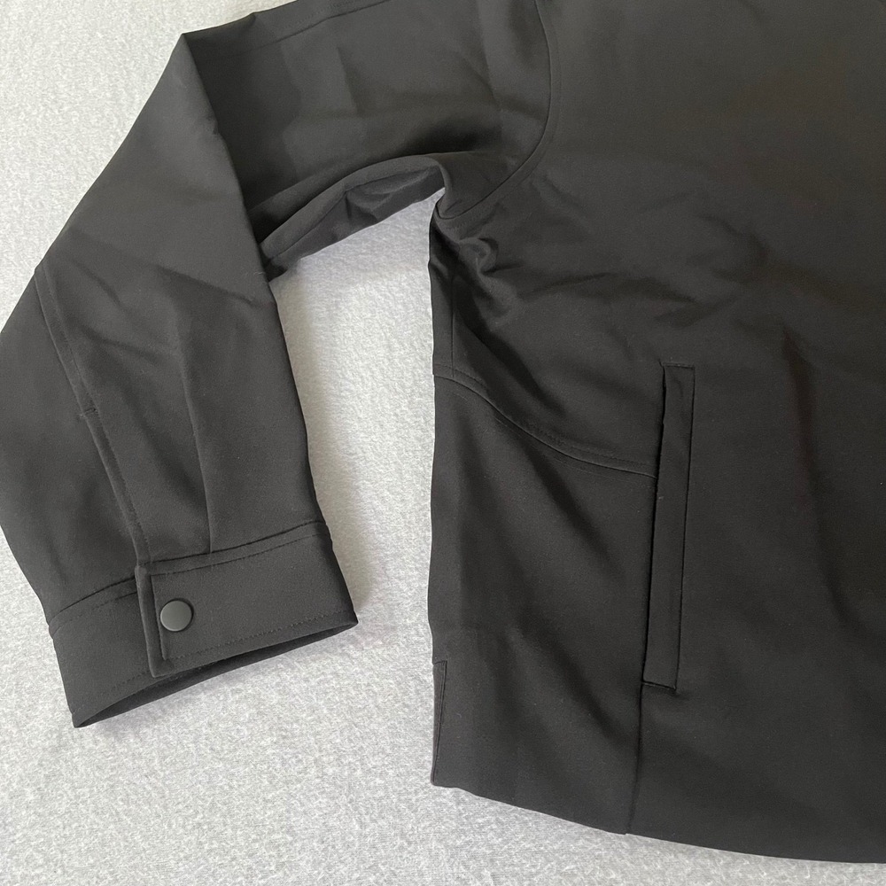 NWT Athleta Black endless Bomber Jacket Full Zip Women XL Lightweight Coat - Picture 7 of 12